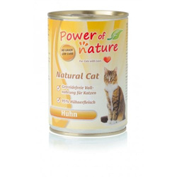 Power of Nature Natural Cat - Mokra karma dla kota (Kurczak) - puszka 12 x 400g