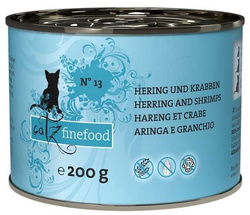 Catz Finefood Classic N.13 - Mokra karma dla kota (Śledź + Krewetki) 200g