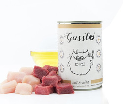 Gussto Cat Fresh Calf with Rabbit (Świeża cielęcina + Królik) - 6 x 400g