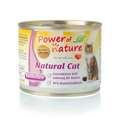 Power of Nature Natural Cat - Mokra karma dla kota (Królik) - puszka 6 x 200g