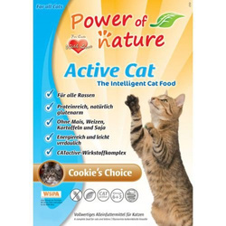Power of Nature Active Cat Cookies Choice - Sucha karma dla kota (Kurczak + Brązowy Ryż) 2kg