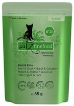 Catz Finefood Classic N.23 - Mokra karma dla kota (Wołowina + Kaczka) saszetka 85g