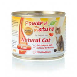 Power of Nature Natural Cat - Mokra karma dla kota (Wołowina) - puszka 6 x 200g