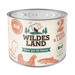 Wildes Land Cat Bio Huhn und Lachs mit Cranberries und Lachsöl (Kurczak + Łosoś) 200g