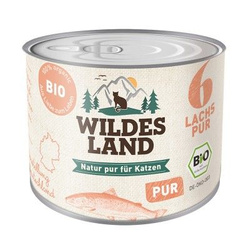 Wildes Land Cat Bio Lachs mit Lachsöl (Łosoś PUR) 200g