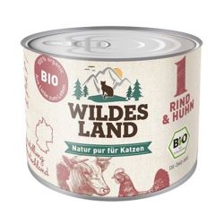 Wildes Land Cat Bio Rind und Huhn mit Cranberries und Lachsöl (Wołowina + Kurczak) 200g